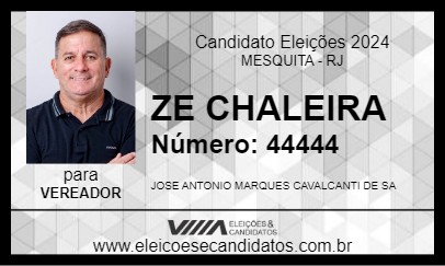 Candidato ZE CHALEIRA 2024 - MESQUITA - Eleições