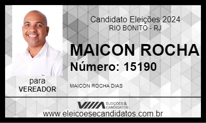 Candidato MAICON ROCHA 2024 - RIO BONITO - Eleições