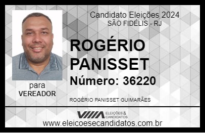 Candidato ROGÉRIO PANISSET 2024 - SÃO FIDÉLIS - Eleições