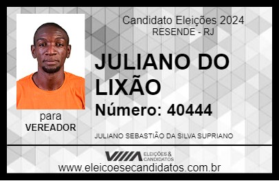 Candidato JULIANO DO LIXÃO 2024 - RESENDE - Eleições