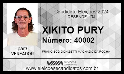 Candidato XIKITO PURY 2024 - RESENDE - Eleições