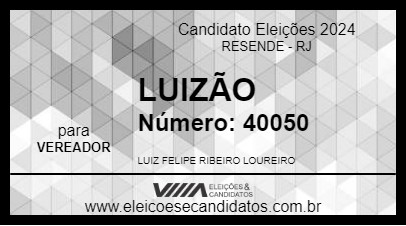 Candidato LUIZÃO 2024 - RESENDE - Eleições