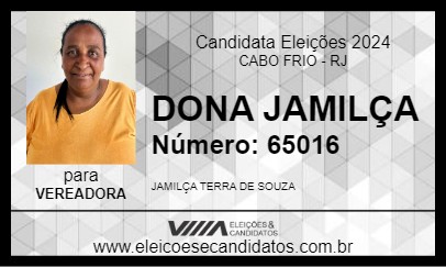 Candidato DONA JAMILÇA 2024 - CABO FRIO - Eleições