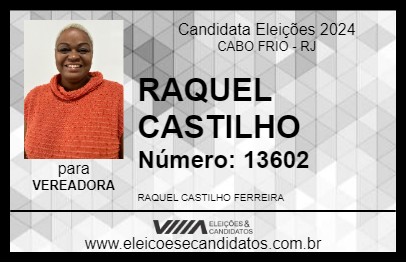 Candidato RAQUEL CASTILHO 2024 - CABO FRIO - Eleições