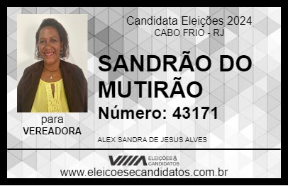 Candidato SANDRÃO DO MUTIRÃO 2024 - CABO FRIO - Eleições