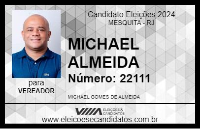 Candidato MICHAEL ALMEIDA 2024 - MESQUITA - Eleições