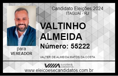 Candidato VALTINHO ALMEIDA 2024 - ITAGUAÍ - Eleições