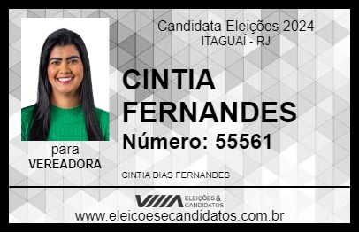 Candidato CINTIA FERNANDES 2024 - ITAGUAÍ - Eleições