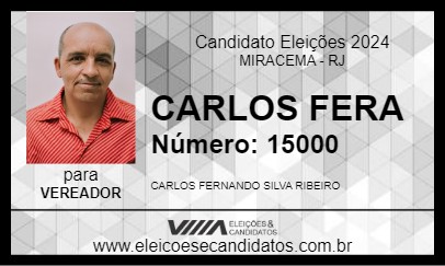 Candidato CARLOS FERA 2024 - MIRACEMA - Eleições