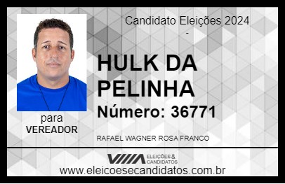 Candidato HULK DA PELINHA 2024 - RIO DAS OSTRAS - Eleições