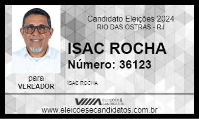 Candidato ISAC ROCHA 2024 - RIO DAS OSTRAS - Eleições