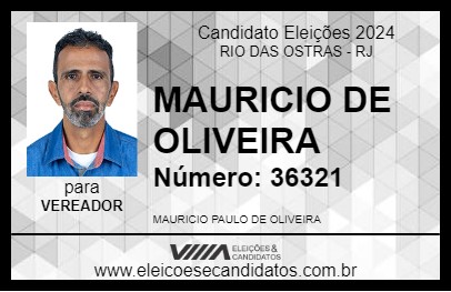 Candidato MAURICIO DE OLIVEIRA 2024 - RIO DAS OSTRAS - Eleições