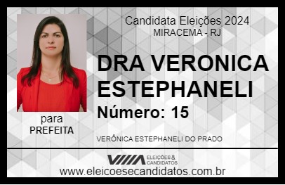 Candidato DRA VERONICA ESTEPHANELI 2024 - MIRACEMA - Eleições