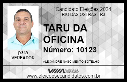 Candidato TARU DA OFICINA 2024 - RIO DAS OSTRAS - Eleições