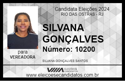 Candidato SILVANA GONÇALVES 2024 - RIO DAS OSTRAS - Eleições