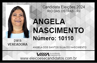 Candidato ANGELA NASCIMENTO 2024 - RIO DAS OSTRAS - Eleições