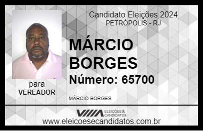 Candidato MÁRCIO BORGES 2024 - PETRÓPOLIS - Eleições