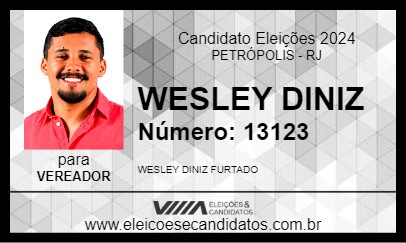 Candidato WESLEY DINIZ 2024 - PETRÓPOLIS - Eleições