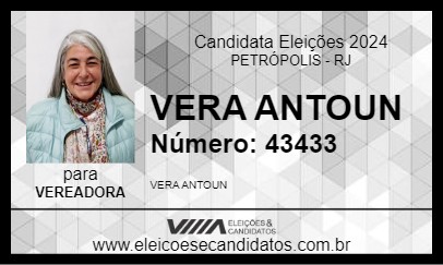 Candidato VERA ANTOUN 2024 - PETRÓPOLIS - Eleições