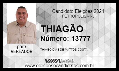 Candidato THIAGÃO 2024 - PETRÓPOLIS - Eleições