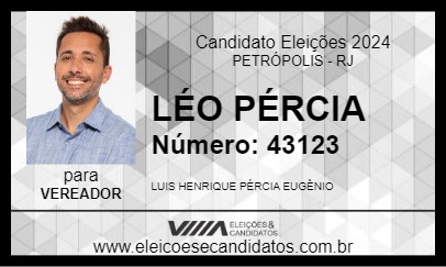 Candidato LÉO PÉRCIA 2024 - PETRÓPOLIS - Eleições