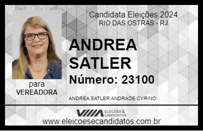 Candidato ANDREA SATLER 2024 - RIO DAS OSTRAS - Eleições