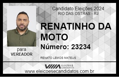 Candidato RENATINHO DA MOTO 2024 - RIO DAS OSTRAS - Eleições