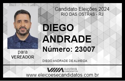 Candidato DIEGO ANDRADE 2024 - RIO DAS OSTRAS - Eleições