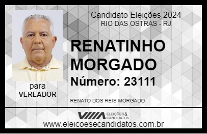 Candidato RENATINHO MORGADO 2024 - RIO DAS OSTRAS - Eleições