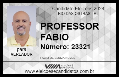 Candidato PROFESSOR FABIO 2024 - RIO DAS OSTRAS - Eleições