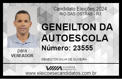 Candidato GENEILTON DA AUTOESCOLA 2024 - RIO DAS OSTRAS - Eleições