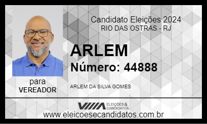 Candidato ARLEM 2024 - RIO DAS OSTRAS - Eleições