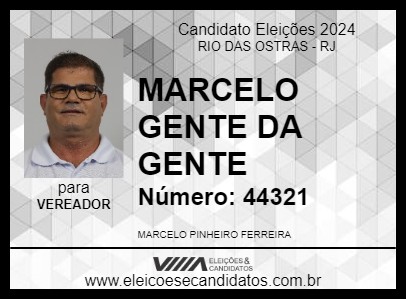 Candidato MARCELO GENTE DA GENTE 2024 - RIO DAS OSTRAS - Eleições