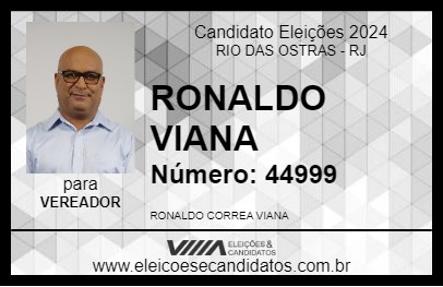 Candidato RONALDO VIANA 2024 - RIO DAS OSTRAS - Eleições