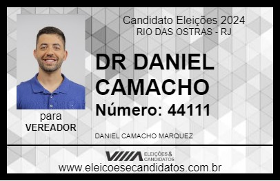 Candidato DR DANIEL CAMACHO 2024 - RIO DAS OSTRAS - Eleições