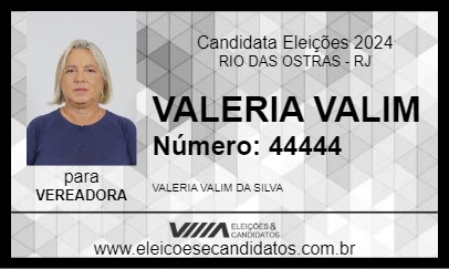 Candidato VALERIA VALIM 2024 - RIO DAS OSTRAS - Eleições