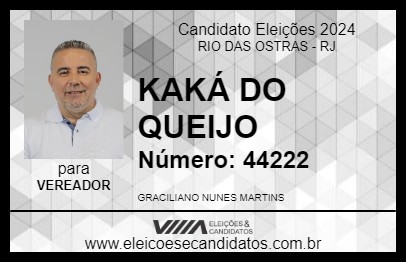 Candidato KAKÁ DO QUEIJO 2024 - RIO DAS OSTRAS - Eleições