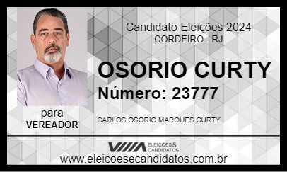 Candidato OSORIO CURTY 2024 - CORDEIRO - Eleições