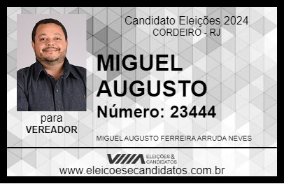 Candidato MIGUEL AUGUSTO 2024 - CORDEIRO - Eleições