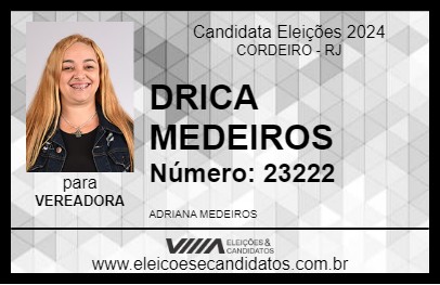 Candidato DRICA MEDEIROS 2024 - CORDEIRO - Eleições