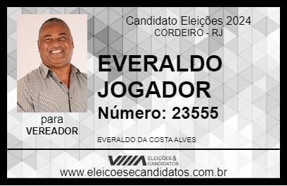 Candidato EVERALDO JOGADOR 2024 - CORDEIRO - Eleições