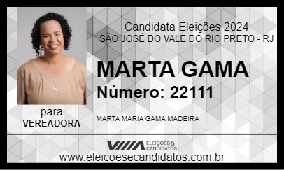 Candidato MARTA GAMA 2024 - SÃO JOSÉ DO VALE DO RIO PRETO - Eleições