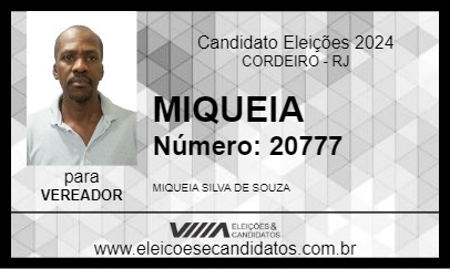 Candidato MIQUEIA 2024 - CORDEIRO - Eleições