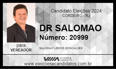 Candidato DR SALOMAO 2024 - CORDEIRO - Eleições