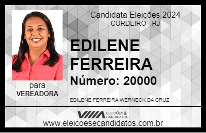 Candidato EDILENE FERREIRA 2024 - CORDEIRO - Eleições