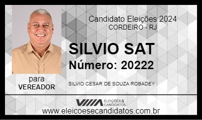 Candidato SILVIO SAT 2024 - CORDEIRO - Eleições