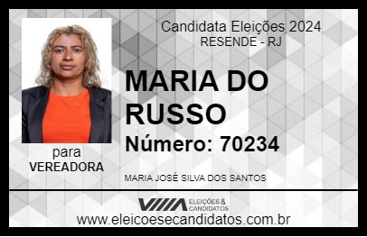 Candidato MARIA DO RUSSO 2024 - RESENDE - Eleições