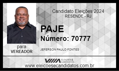 Candidato PAJE 2024 - RESENDE - Eleições