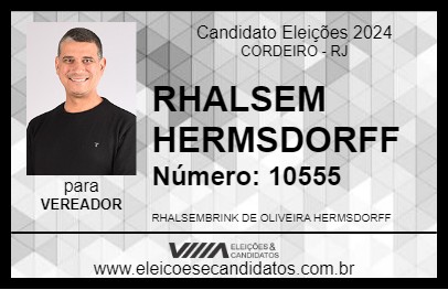 Candidato RHALSEM HERMSDORFF 2024 - CORDEIRO - Eleições