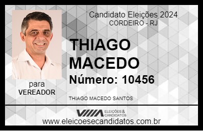 Candidato THIAGO MACEDO 2024 - CORDEIRO - Eleições